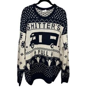 Oh My Sweater Christmas Vacation Ugly Size 3XL Cousin Eddie "Sh*tter's Full"